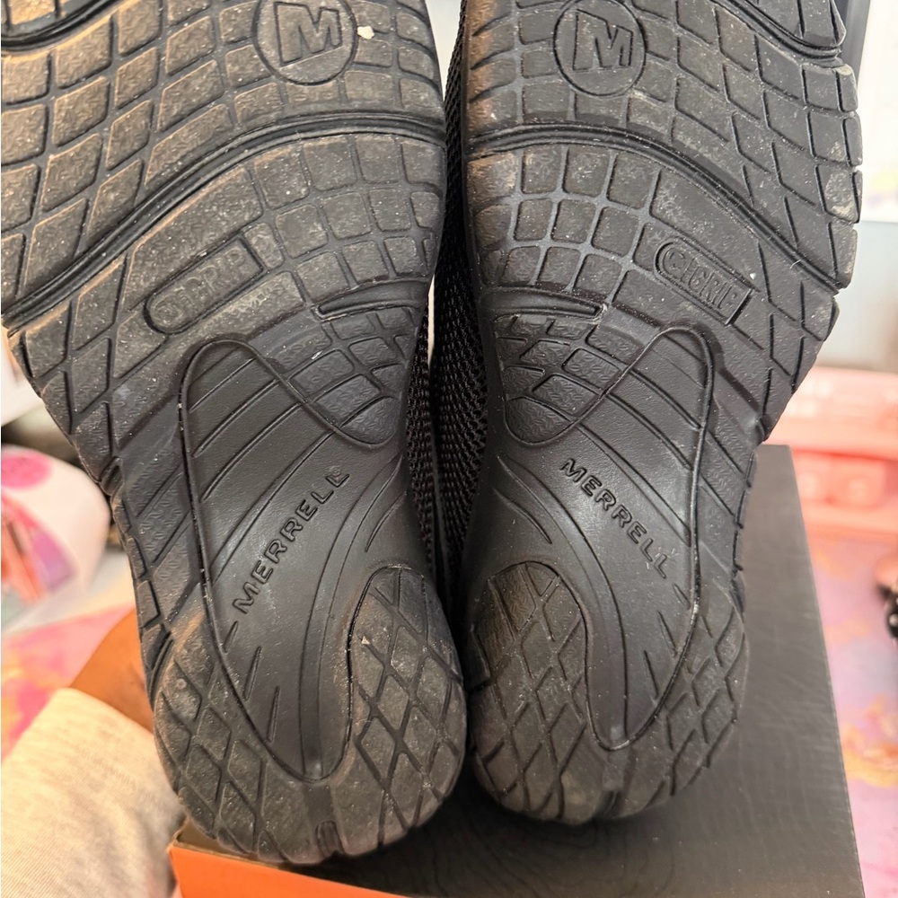 Merrell Black Mesh Slip-On Loafers - Picture 5 of 7